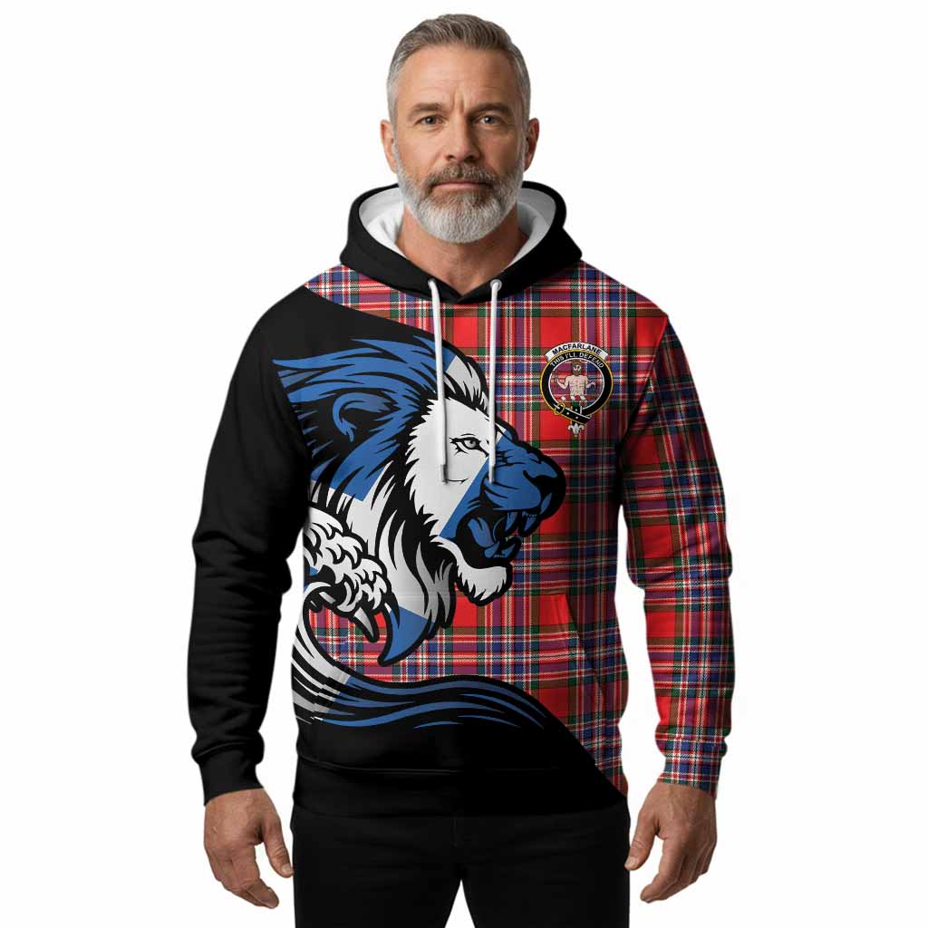 MacFarlane (McFarlane) Tartan Crest Hoodie Scottish Golden Lions Wave Flow