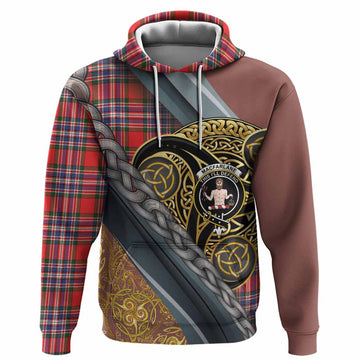 MacFarlane (McFarlane) Tartan Crest Hoodie Scottish Triskele Celtic
