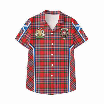 MacFarlane (McFarlane) Tartan Crest Kid Hawaiian Shirt Scotland Coat of Arm Flag Style - Tartan Vibes Clothing