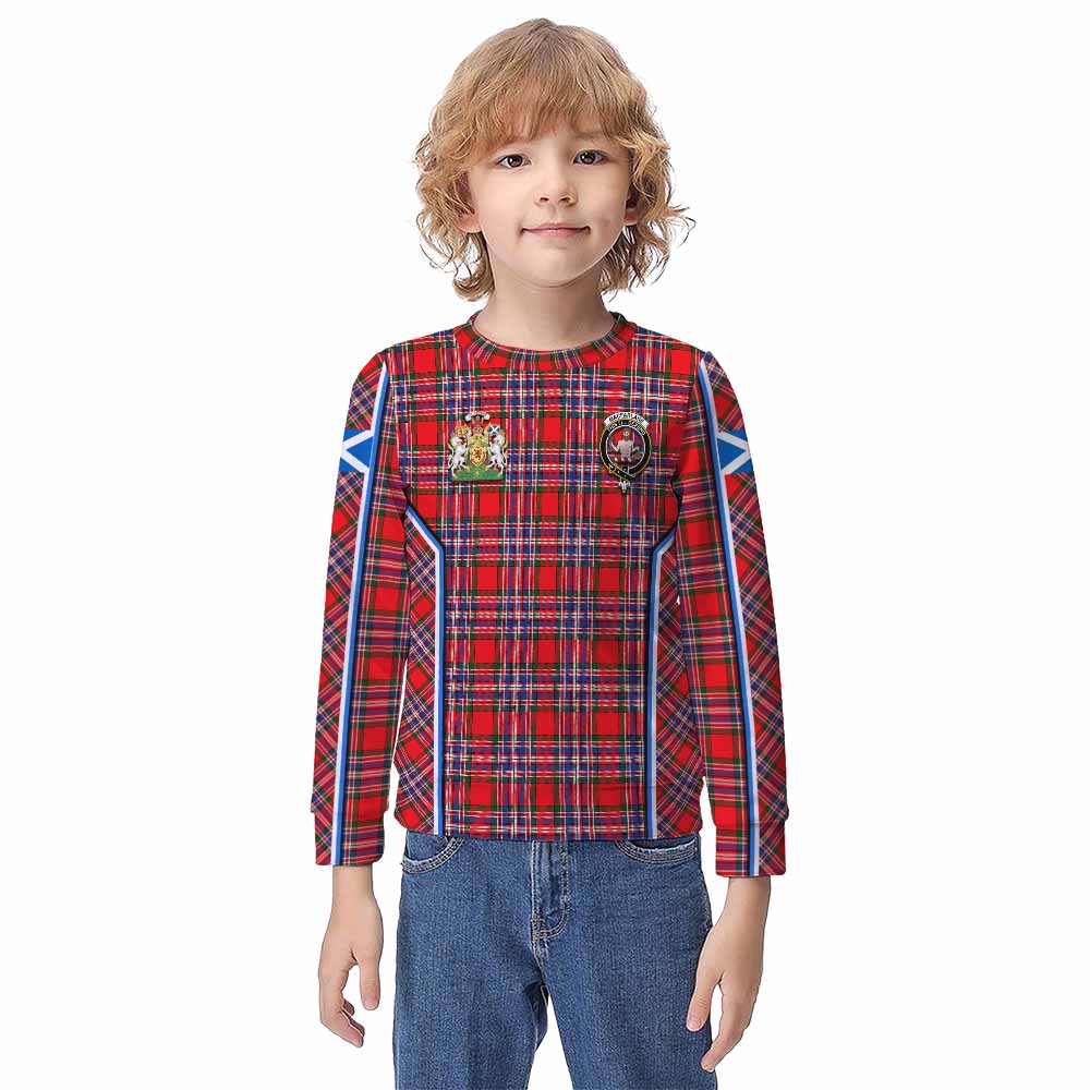 MacFarlane (McFarlane) Tartan Crest Kid Knitted Sweatshirt Scotland Coat of Arm Flag Style - Tartan Vibes Clothing