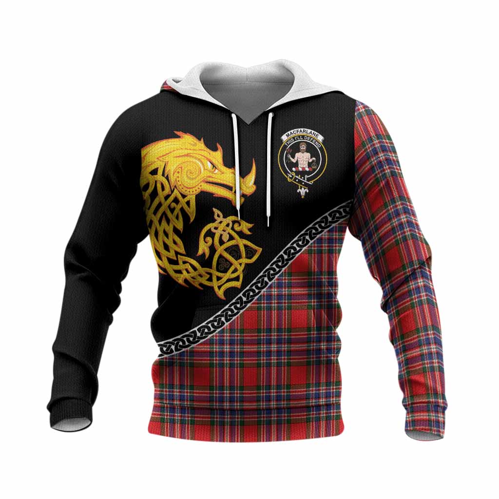 MacFarlane (McFarlane) Tartan Crest Knitted Hoodie Legendary Dragon Knot Half Style