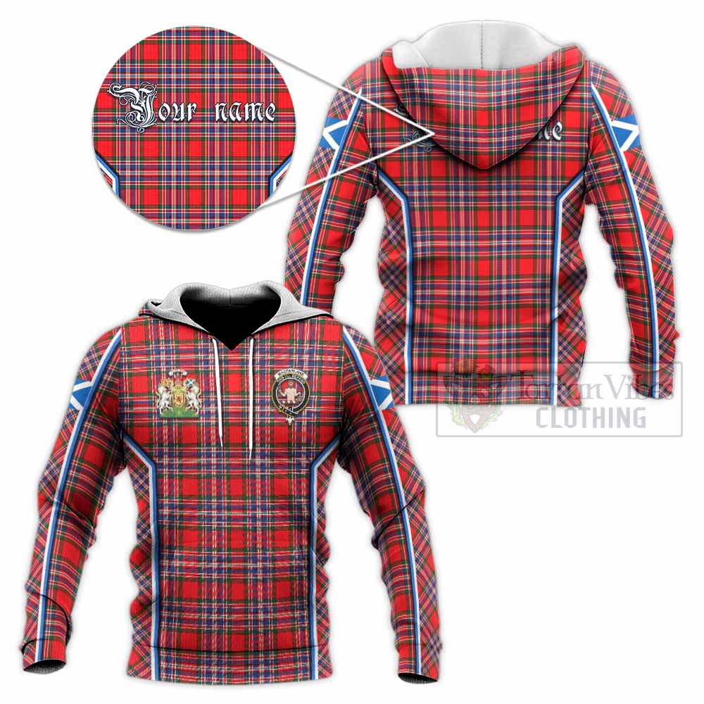 MacFarlane (McFarlane) Tartan Crest Knitted Hoodie Scotland Coat of Arm Flag Style - Tartan Vibes Clothing