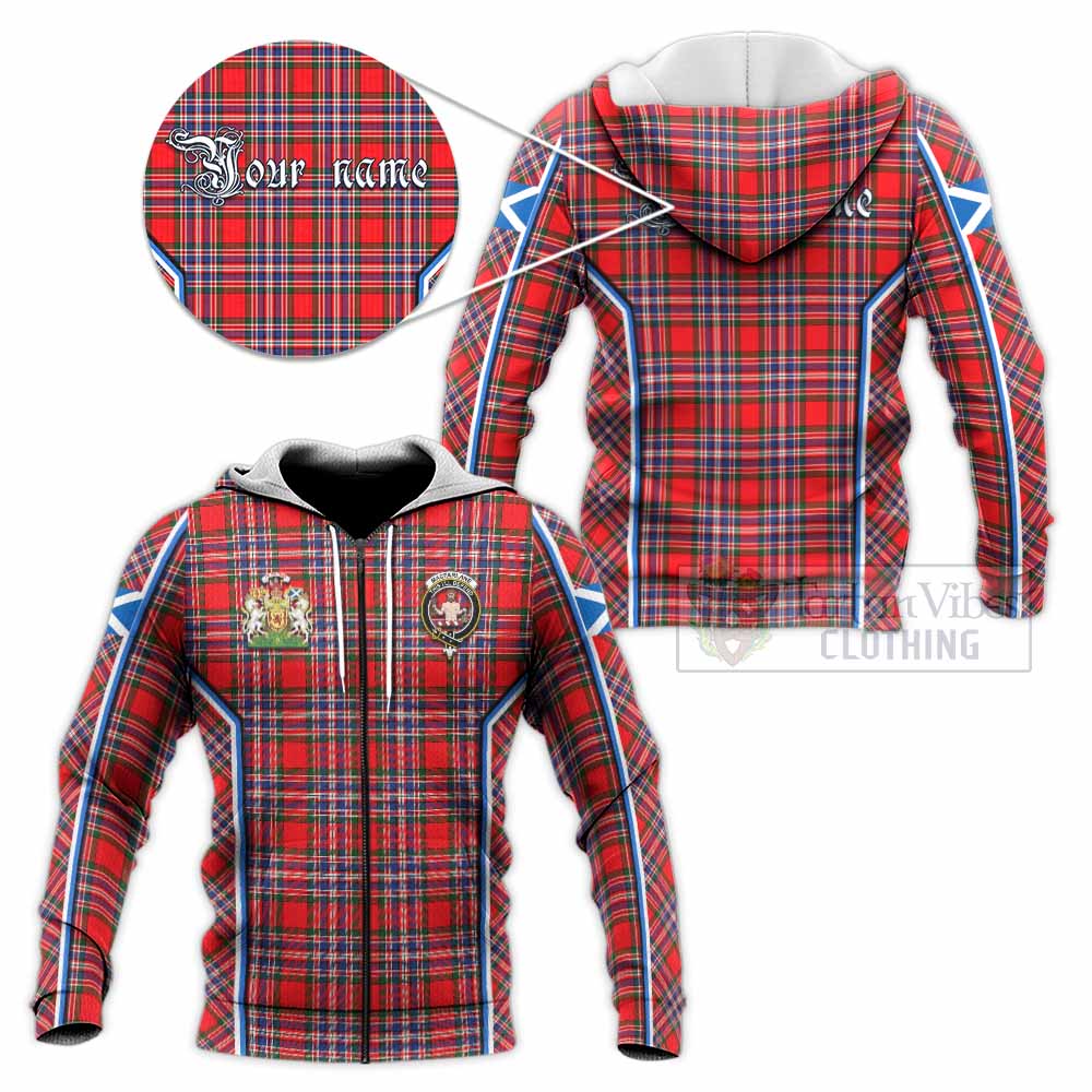 MacFarlane (McFarlane) Tartan Crest Knitted Hoodie Scotland Coat of Arm Flag Style - Tartan Vibes Clothing