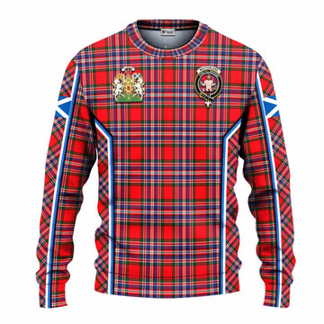 MacFarlane (McFarlane) Tartan Crest Knitted Sweater Scotland Coat of Arm Flag Style