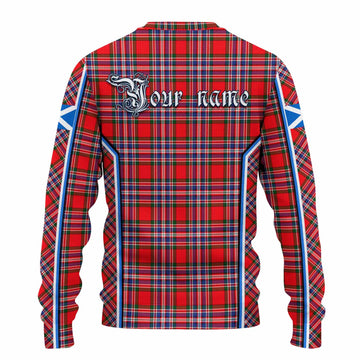 MacFarlane (McFarlane) Tartan Crest Knitted Sweater Scotland Coat of Arm Flag Style