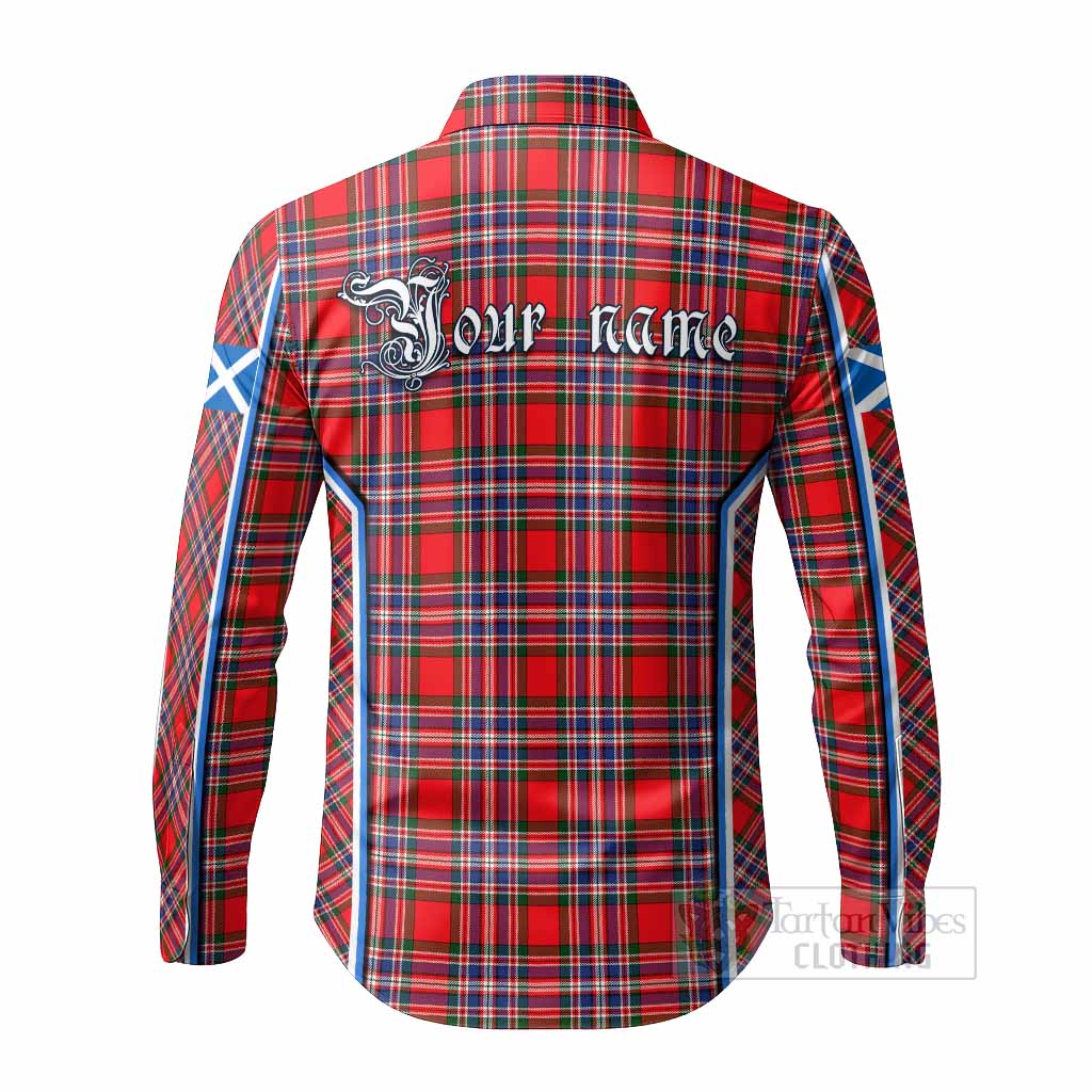 MacFarlane (McFarlane) Tartan Crest Long Sleeve Button Shirts Scotland Coat of Arm Flag Style - Tartan Vibes Clothing