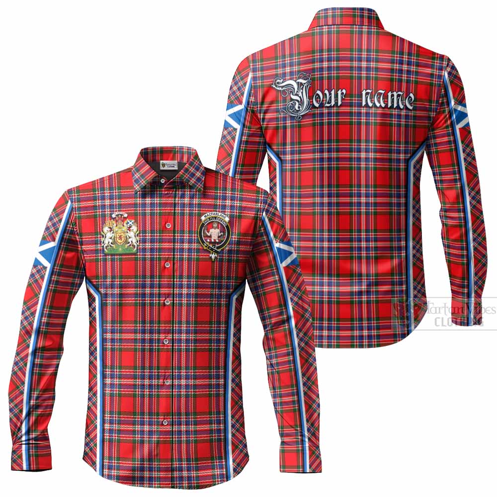 MacFarlane (McFarlane) Tartan Crest Long Sleeve Button Shirts Scotland Coat of Arm Flag Style - Tartan Vibes Clothing