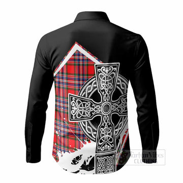 MacFarlane (McFarlane) Tartan Crest Long Sleeve Button Shirts Scottish Celtic Cross Heritage