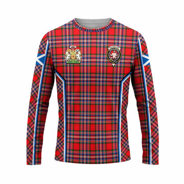 MacFarlane (McFarlane) Tartan Crest Long Sleeve T-Shirt Scotland Coat of Arm Flag Style - Tartan Vibes Clothing