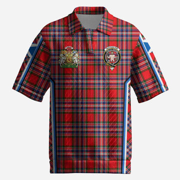 MacFarlane (McFarlane) Tartan Crest Men’s Polo Sweater Top Scotland Coat of Arm Flag Style