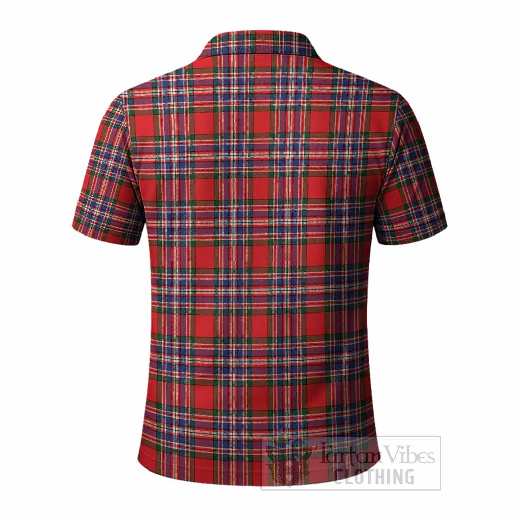 MacFarlane (McFarlane) Tartan Crest Polo Shirt Ferocious Lion Style