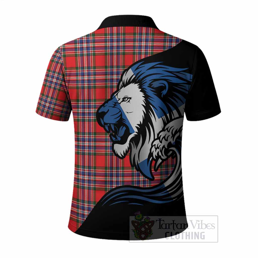 MacFarlane (McFarlane) Tartan Crest Polo Shirt Scottish Golden Lions Wave Flow