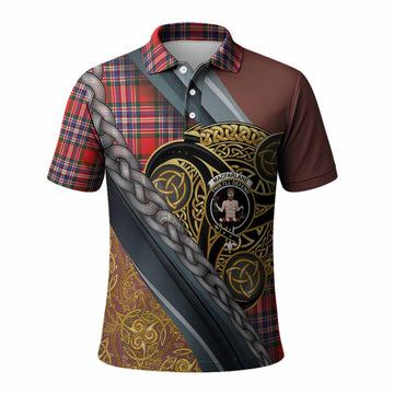 MacFarlane (McFarlane) Tartan Crest Polo Shirt Scottish Triskele Celtic