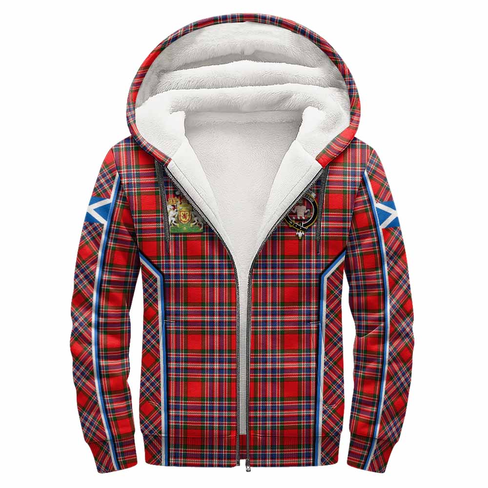 MacFarlane (McFarlane) Tartan Crest Sherpa Hoodie Scotland Coat of Arm Flag Style - Tartan Vibes Clothing
