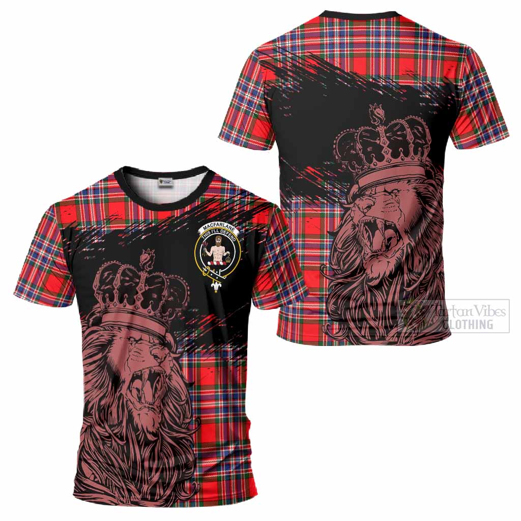 MacFarlane (McFarlane) Tartan Crest T-Shirt Crowned Lion Heritage Style