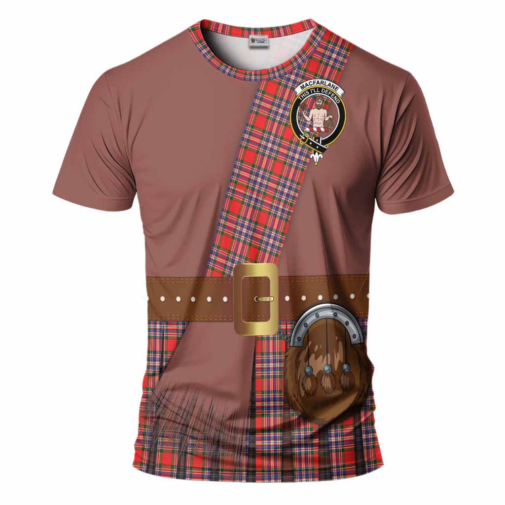 MacFarlane (McFarlane) Tartan Crest T-Shirt Kilt Costume Style