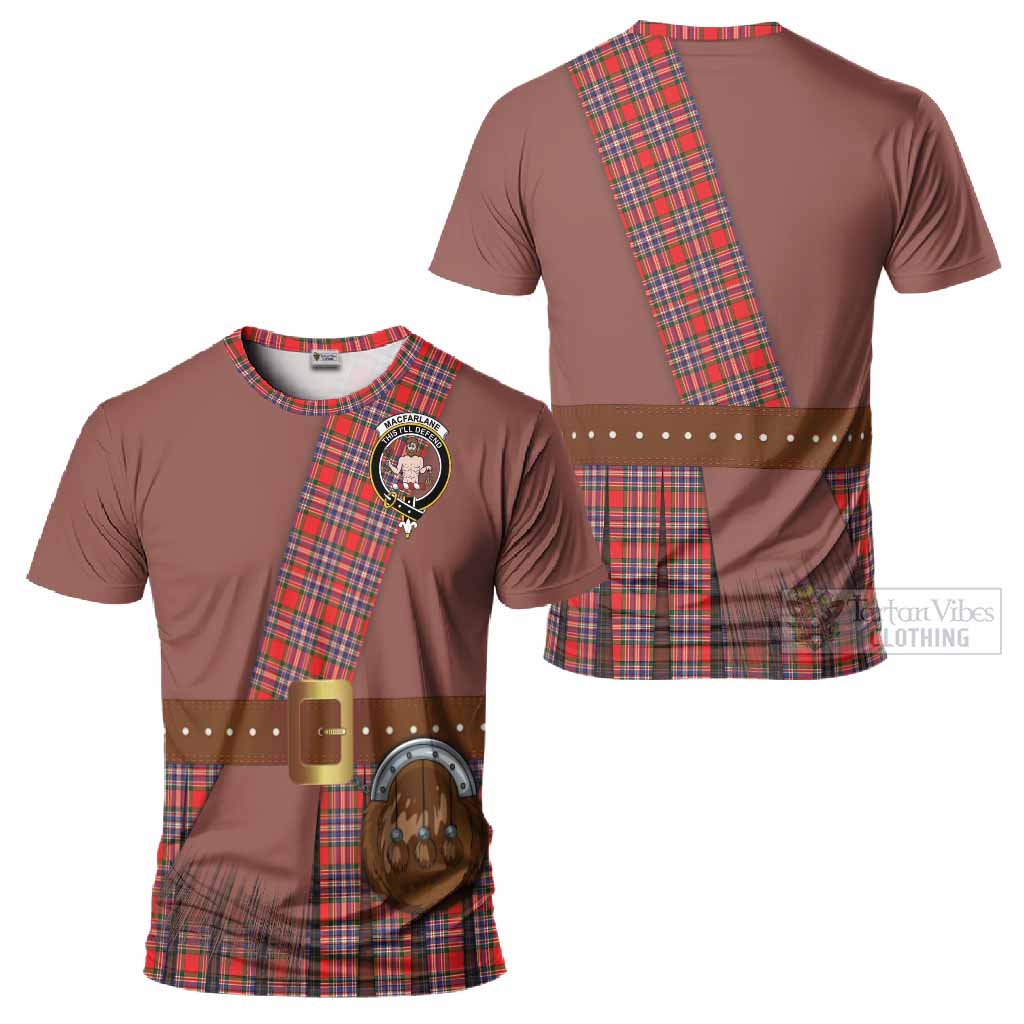 MacFarlane (McFarlane) Tartan Crest T-Shirt Kilt Costume Style