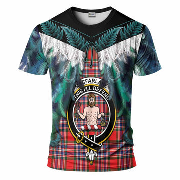 MacFarlane (McFarlane) Tartan Crest T-Shirt New Zealand Maori Korowai Cloak