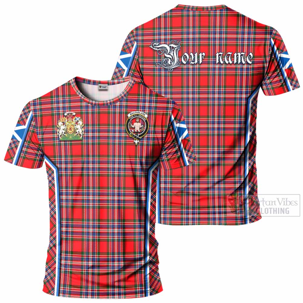 MacFarlane (McFarlane) Tartan Crest T-shirt Scotland Coat of Arm Flag Style - Tartan Vibes Clothing