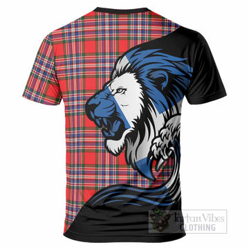 MacFarlane (McFarlane) Tartan Crest T-Shirt Scottish Golden Lions Wave Flow