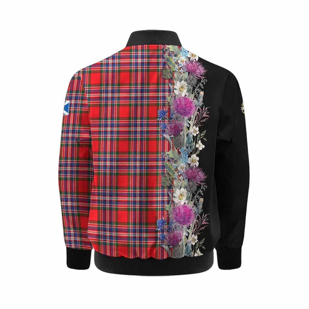 MacFarlane (McFarlane) Tartan Crest Thistle Floral Kid Bomber Jacket Kid - Tartan Vibes Clothing