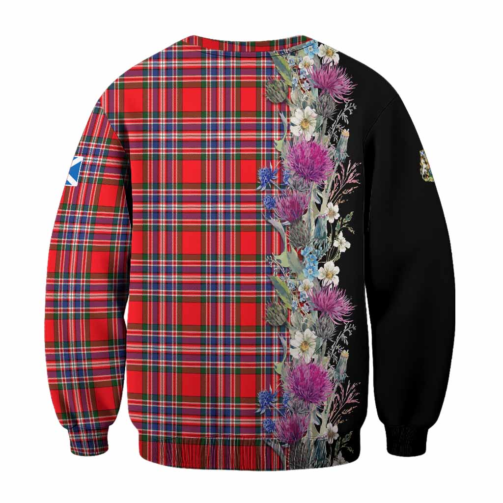 MacFarlane (McFarlane) Tartan Crest Thistle Floral Sweatshirt - Tartan Vibes Clothing