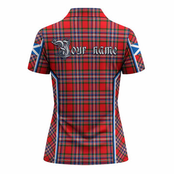 MacFarlane (McFarlane) Tartan Crest Women's Polo Shirt Scotland Coat of Arm Flag Style