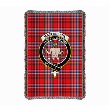 MacFarlane (McFarlane) Tartan Crest Woven Blanket S 43 x 67 inches 110 x 170cm - Tartan Vibes Clothing