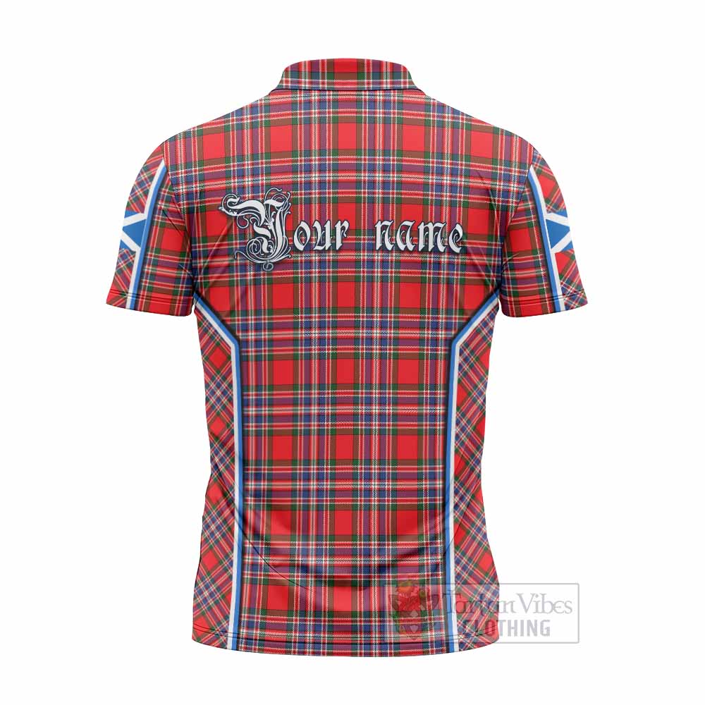 MacFarlane (McFarlane) Tartan Crest Zipper Polo Shirt Scotland Coat of Arm Flag Style - Tartan Vibes Clothing