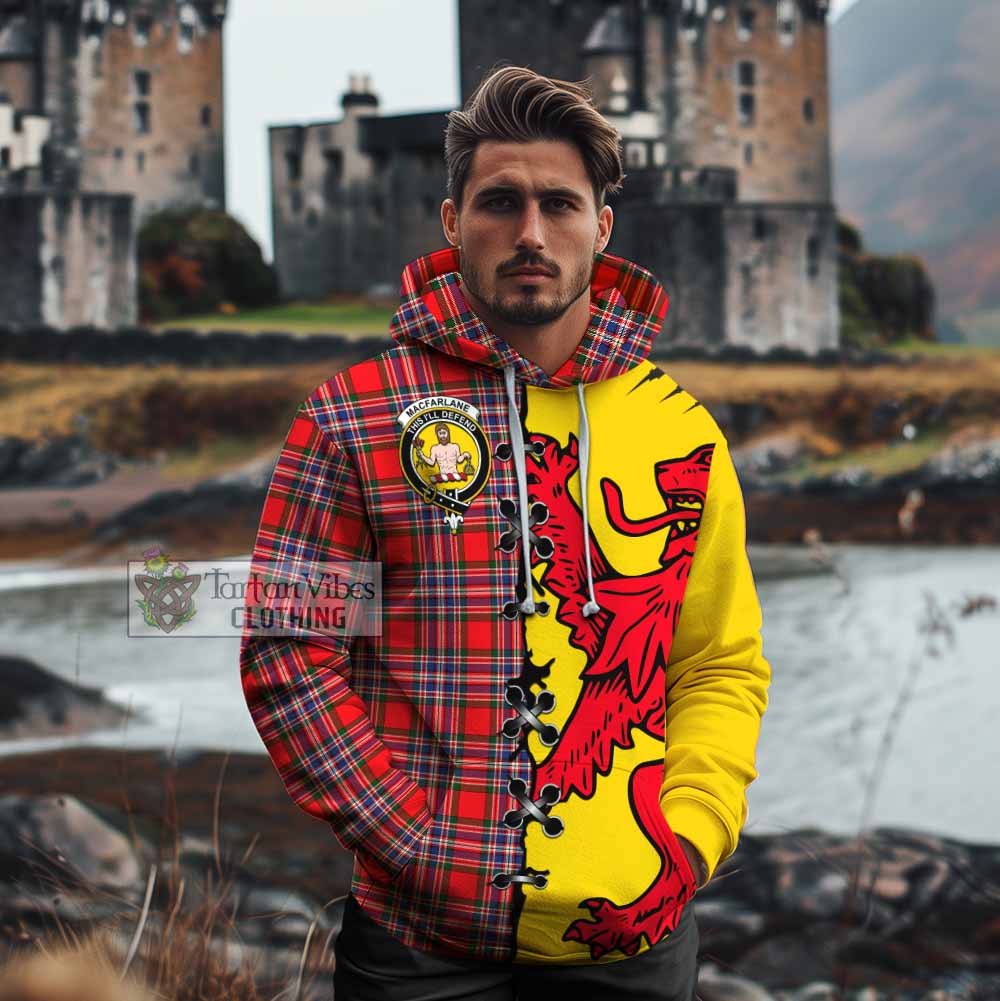 MacFarlane (McFarlane) Tartan Family Crest Cotton Hoodie Lion Rampant Honor - Tartan Vibes Clothing
