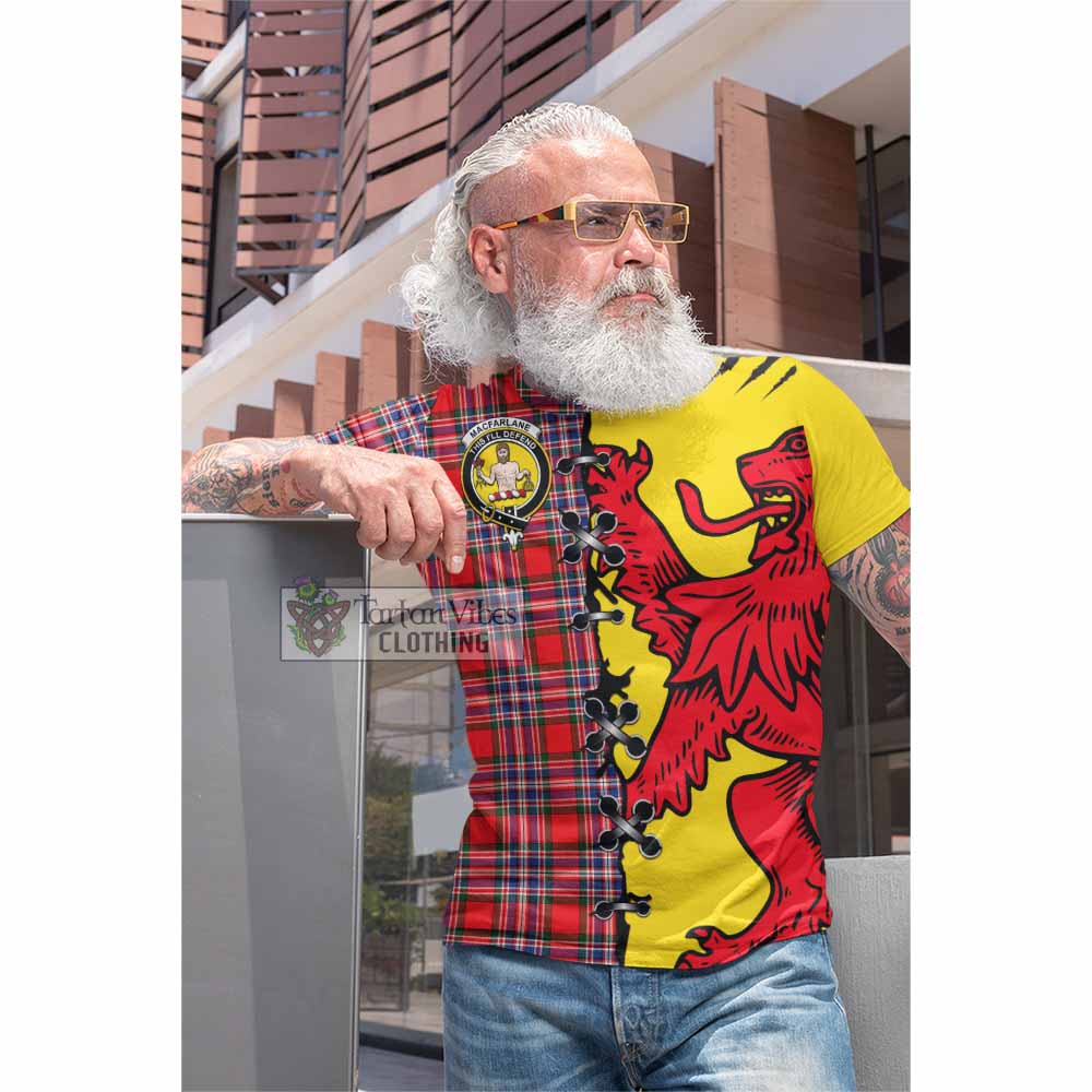 MacFarlane (McFarlane) Tartan Family Crest Cotton T-shirt Lion Rampant Honor - Tartan Vibes Clothing