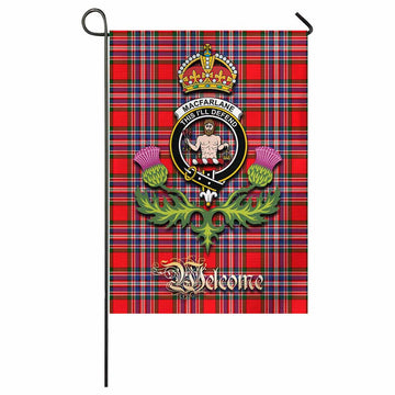 MacFarlane (McFarlane) Tartan Family Crest Garden Flag Royal Thistle Welcome Style - Tartan Vibes Clothing