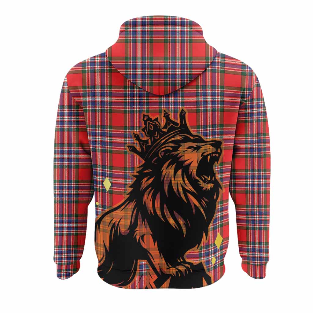 MacFarlane (McFarlane) Tartan Family Crest Hoodie Crowned Lion Roaring