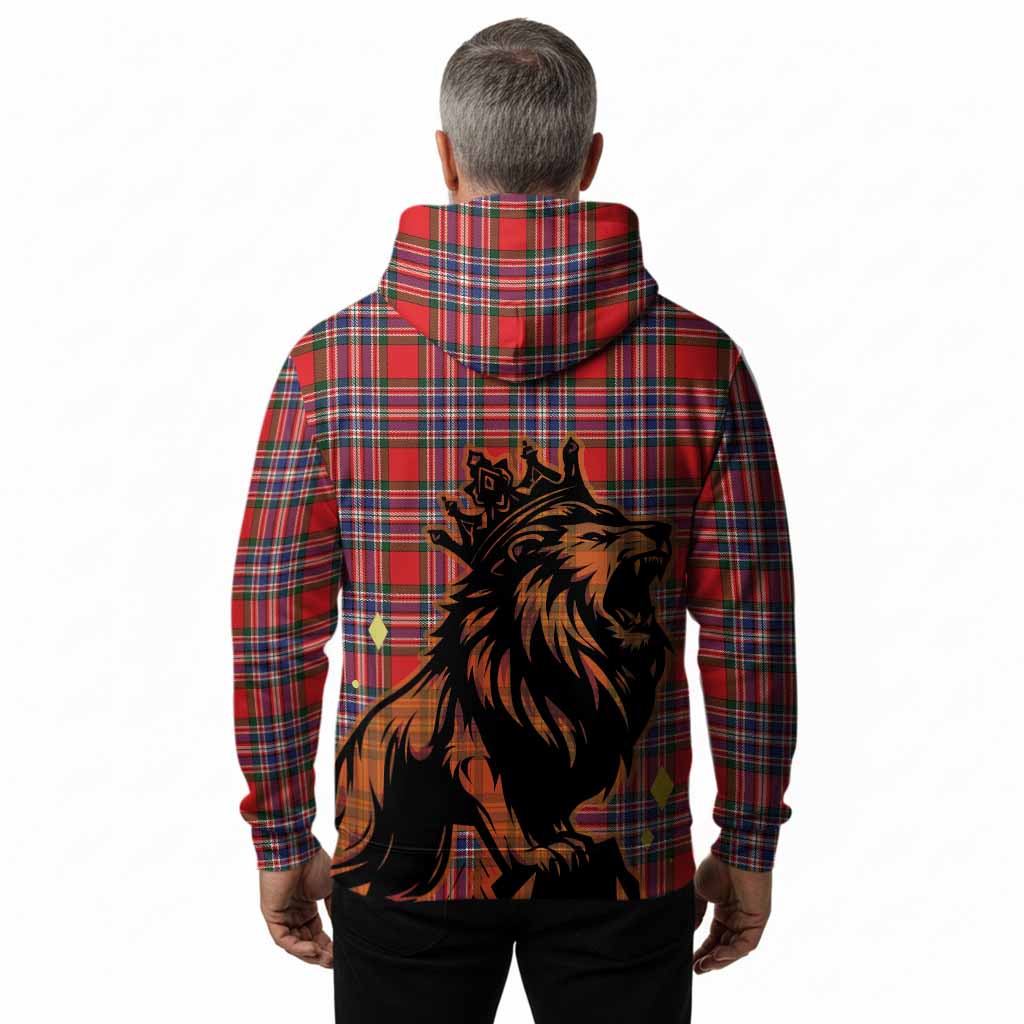MacFarlane (McFarlane) Tartan Family Crest Hoodie Crowned Lion Roaring