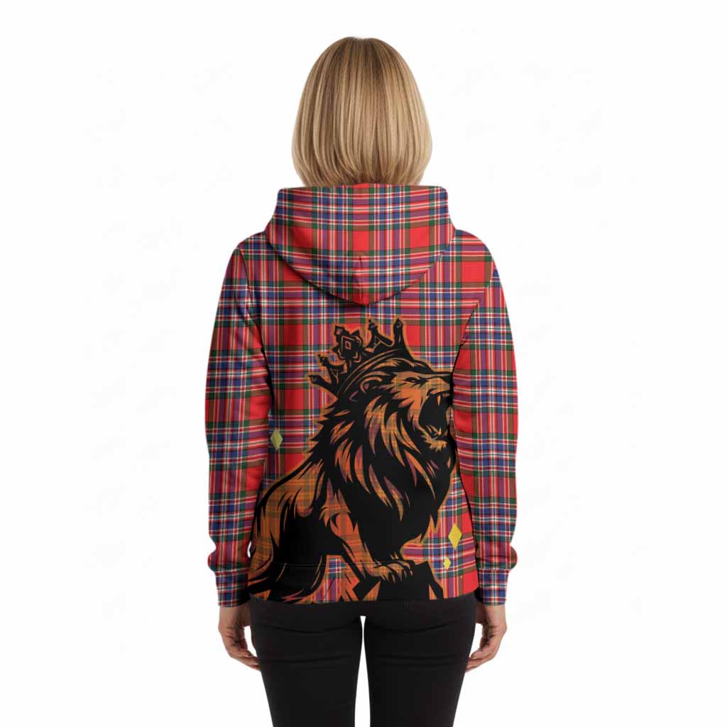 MacFarlane (McFarlane) Tartan Family Crest Hoodie Crowned Lion Roaring