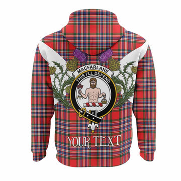 MacFarlane (McFarlane) Tartan Family Crest Hoodie Scottish Burns Night Thistle Floral