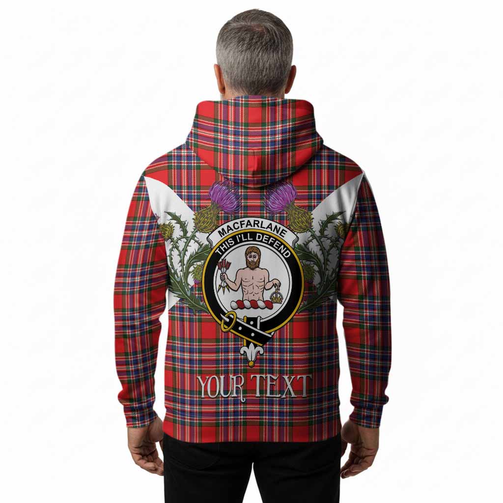 MacFarlane (McFarlane) Tartan Family Crest Hoodie Scottish Burns Night Thistle Floral
