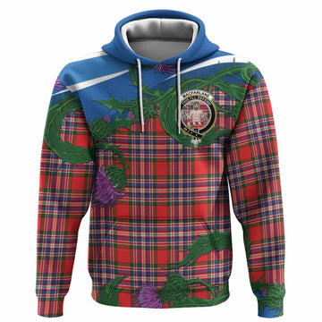 MacFarlane (McFarlane) Tartan Family Crest Hoodie Thistle in Minimalism