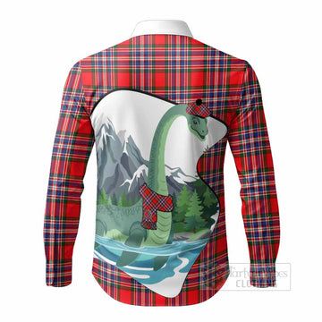 MacFarlane (McFarlane) Tartan Family Crest Long Sleeve Button Shirts Nessie Scottish Loch Ness Monster