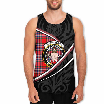 MacFarlane (McFarlane) Tartan Family Crest Men Tank Top Celtic Scottish Thistle Floral