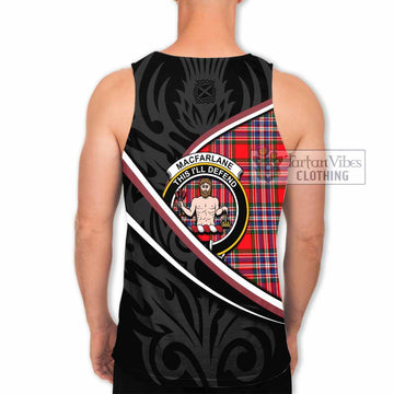 MacFarlane (McFarlane) Tartan Family Crest Men Tank Top Celtic Scottish Thistle Floral