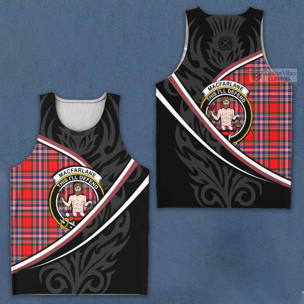 MacFarlane (McFarlane) Tartan Family Crest Men Tank Top Celtic Scottish Thistle Floral - Tartan Vibes Clothing