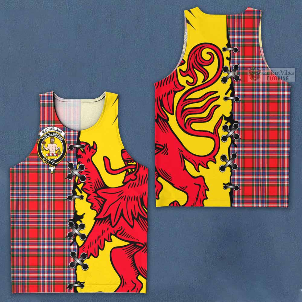 MacFarlane (McFarlane) Tartan Family Crest Men Tank Top Lion Rampant Honor - Tartan Vibes Clothing