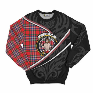 MacFarlane (McFarlane) Tartan Family Crest Sweatshirt Celtic Scottish Thistle Floral - Tartan Vibes Clothing