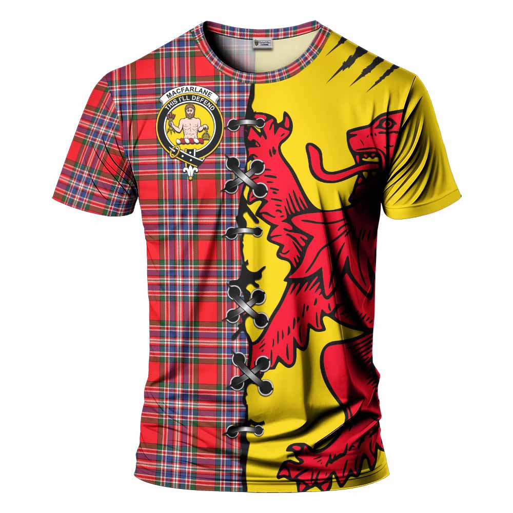 MacFarlane (McFarlane) Tartan Family Crest T-shirt Lion Rampant Honor - Tartan Vibes Clothing