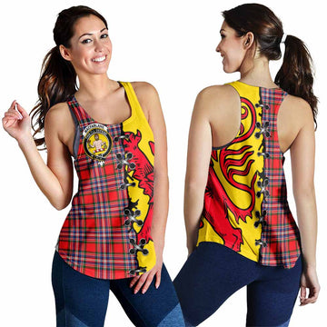 MacFarlane (McFarlane) Tartan Family Crest Women Racerback Tanks Lion Rampant Honor - Tartan Vibes Clothing