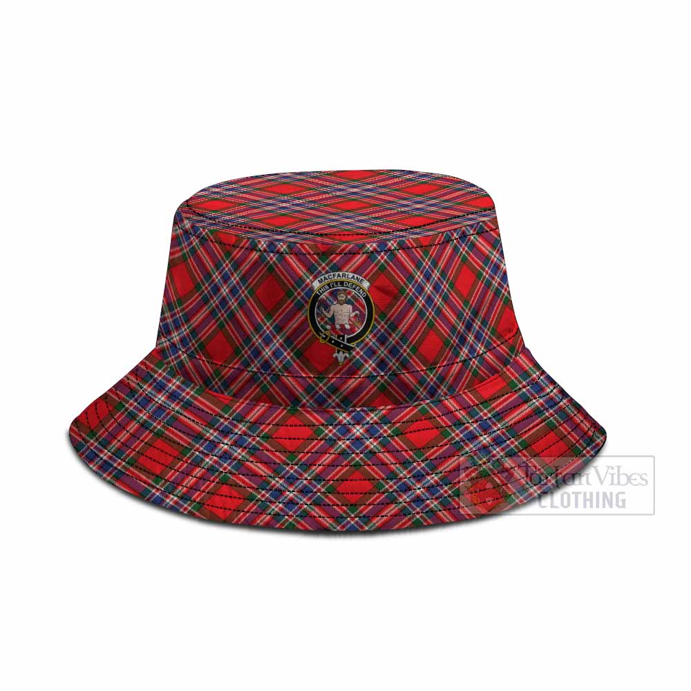 MacFarlane (McFarlane) Tartan Fishing Hat with Family Crest