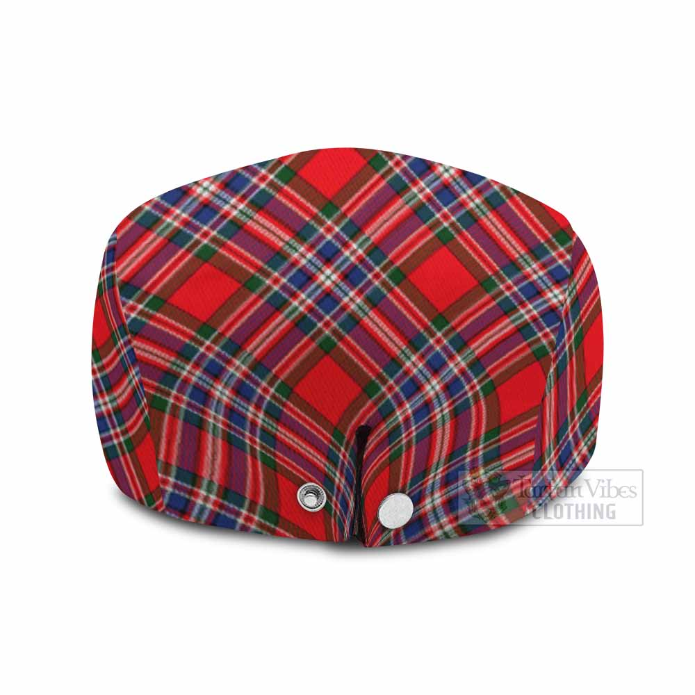 MacFarlane (McFarlane) Tartan Flat Cap, Jeff Cap Cross Style with Family Crest - Tartan Vibes Clothing