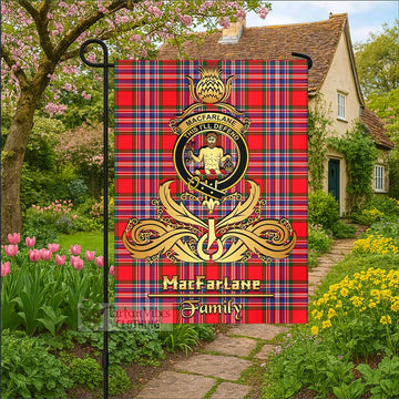 MacFarlane (McFarlane) Tartan Garden Flag with Highland Thistle Cherish Family Crest Style - Tartan Vibes Clothing