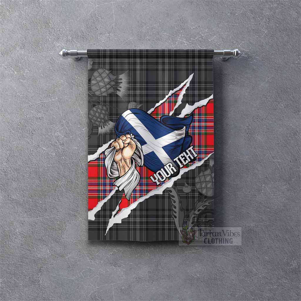 MacFarlane (McFarlane) Tartan Gonfalon Hands with Scotland National Flags